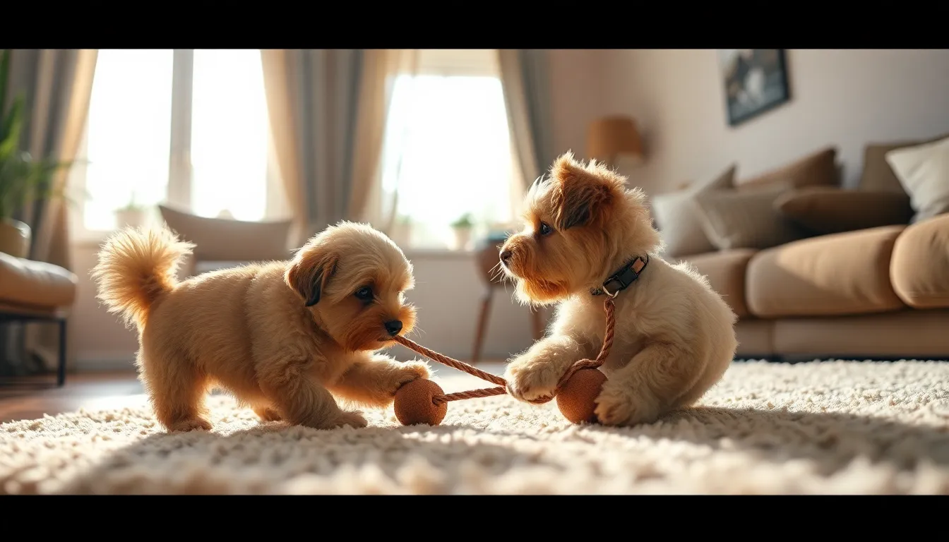 훈련 중인 강아지