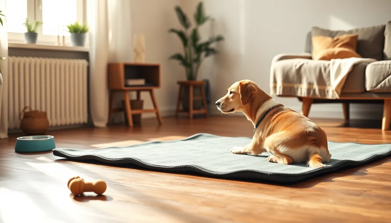 쿨매트 사용하는 강아지