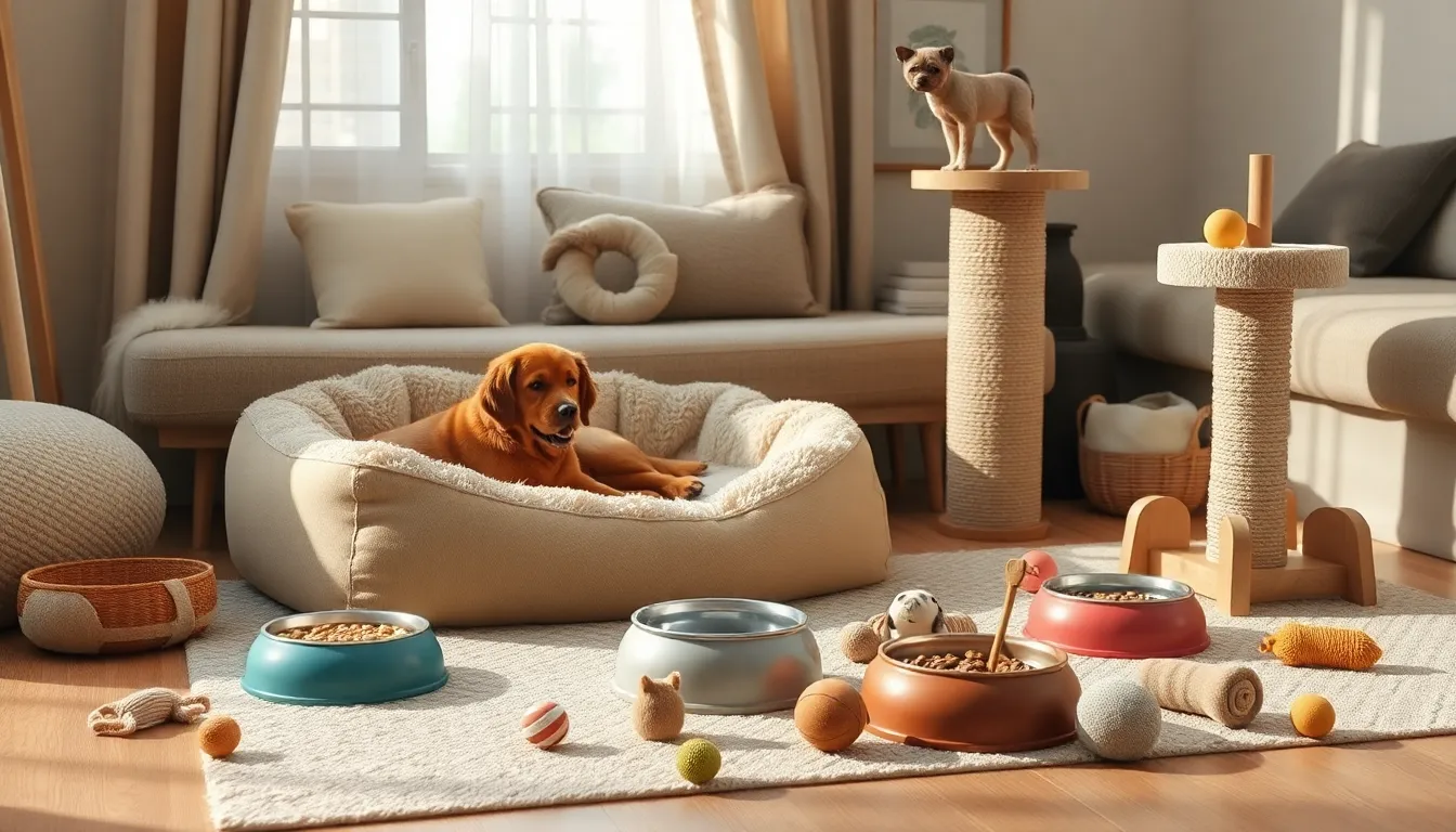 귀여운 강아지와 고양이