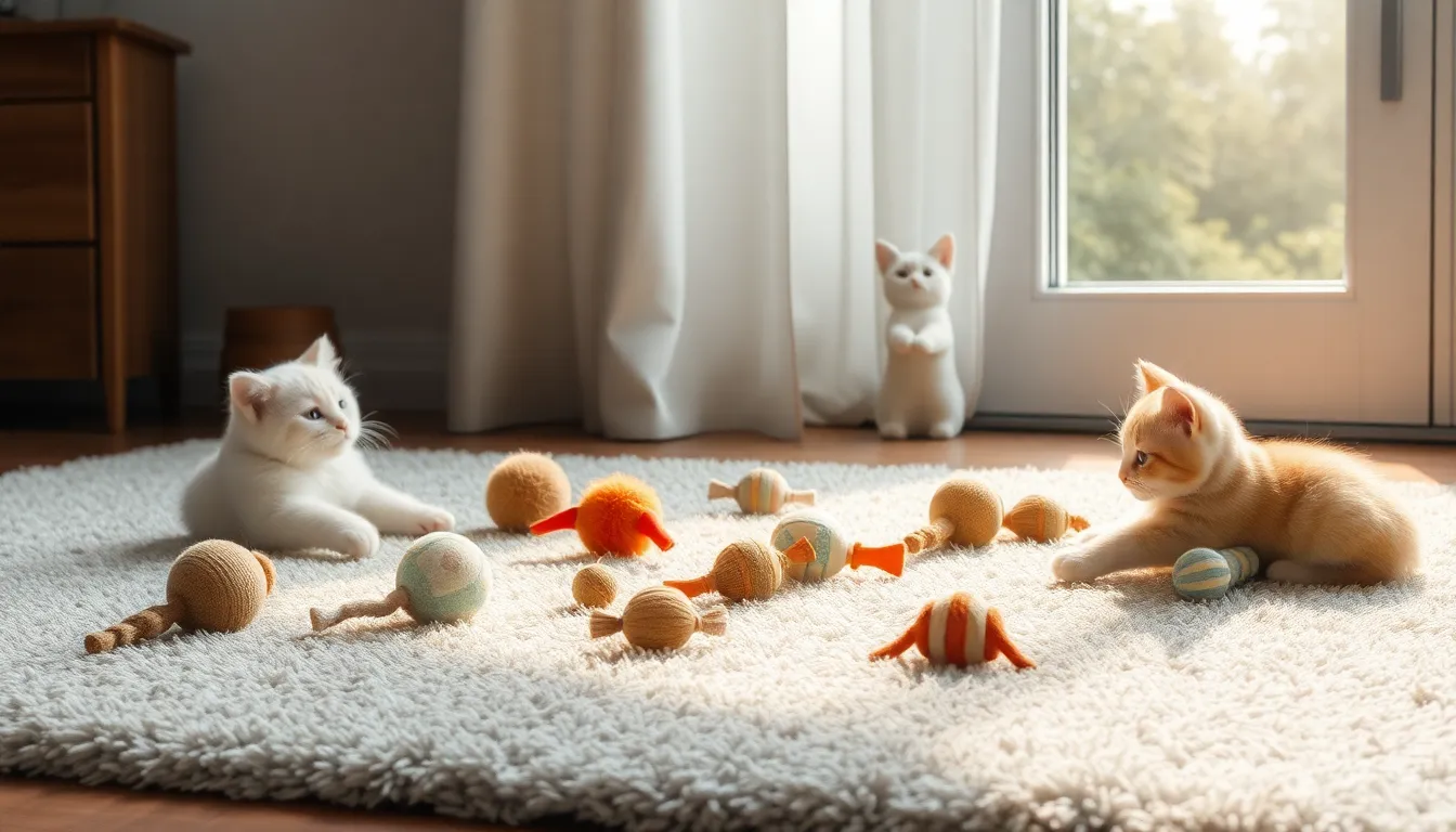 고양이가 장난감에 집중하는 모습