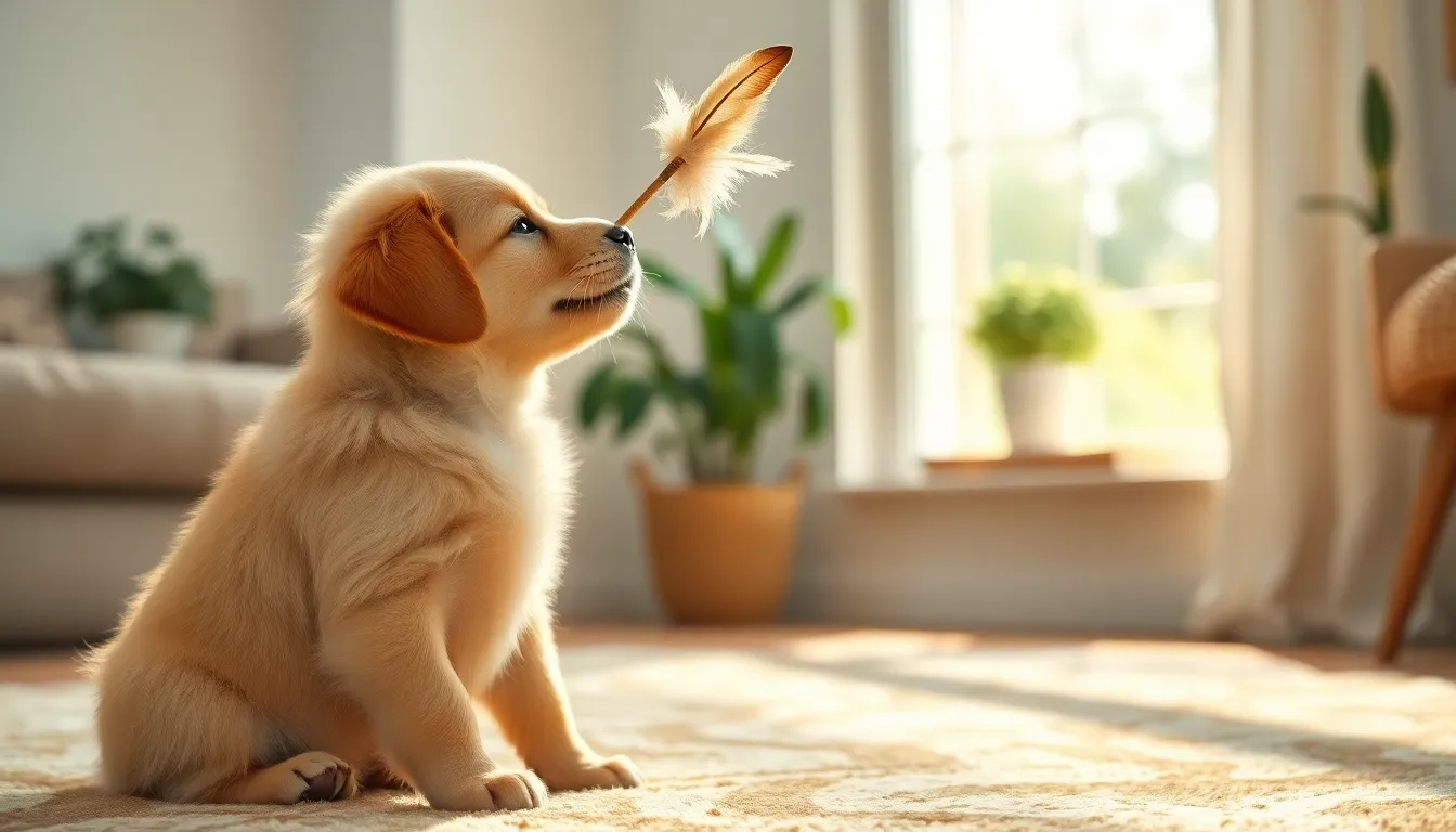 강아지가 장난감을 가지고 즐겁게 노는 모습