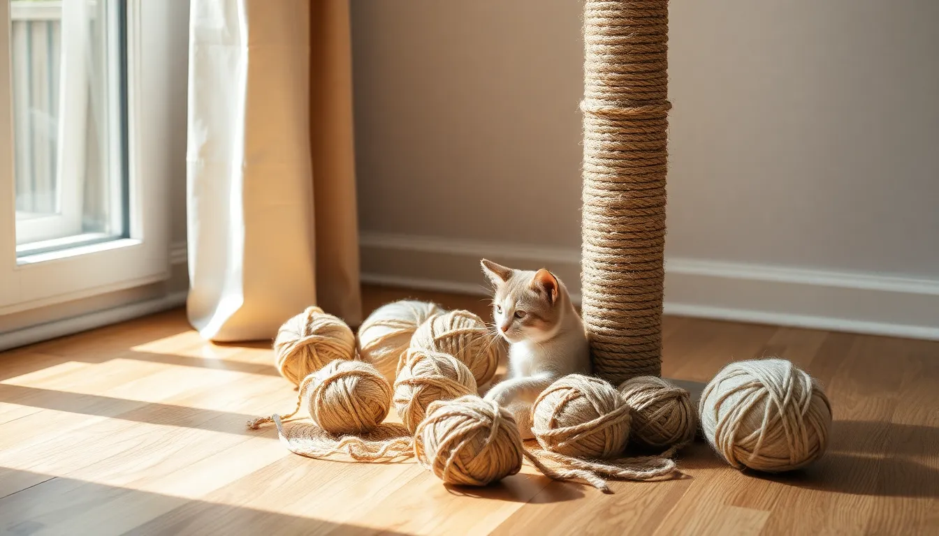 안전한 고양이 장난감을 확인하는 고양이 집사의 손