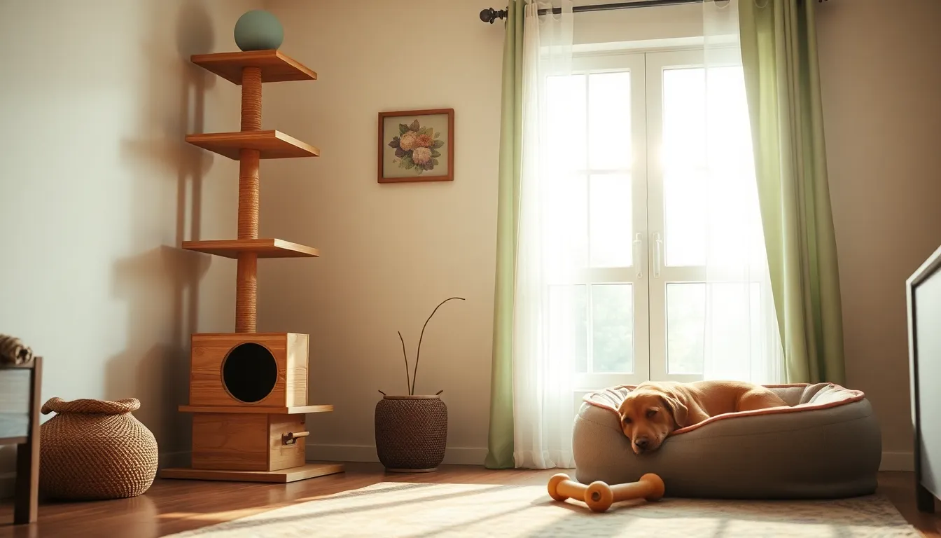 행복하게 잠든 강아지와 고양이 이미지