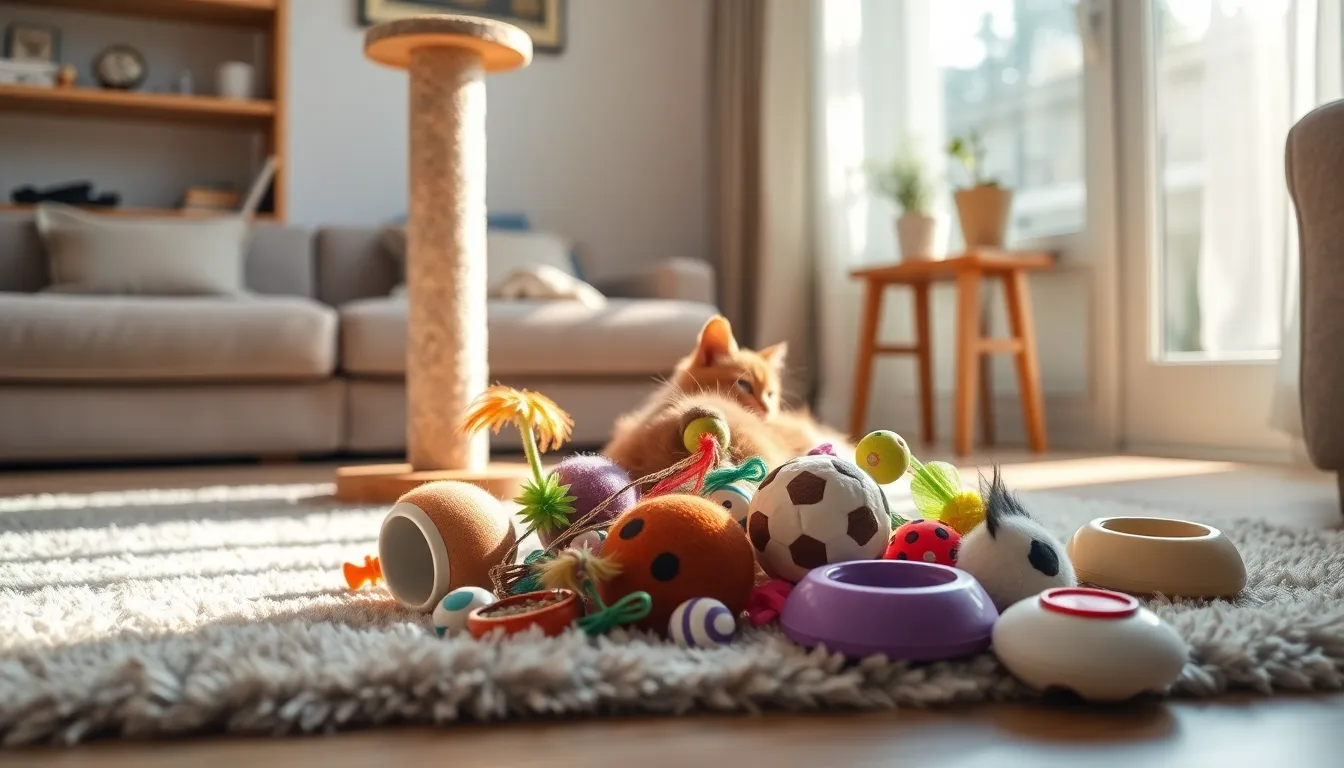 고양이와 장난감 놀이하는 모습