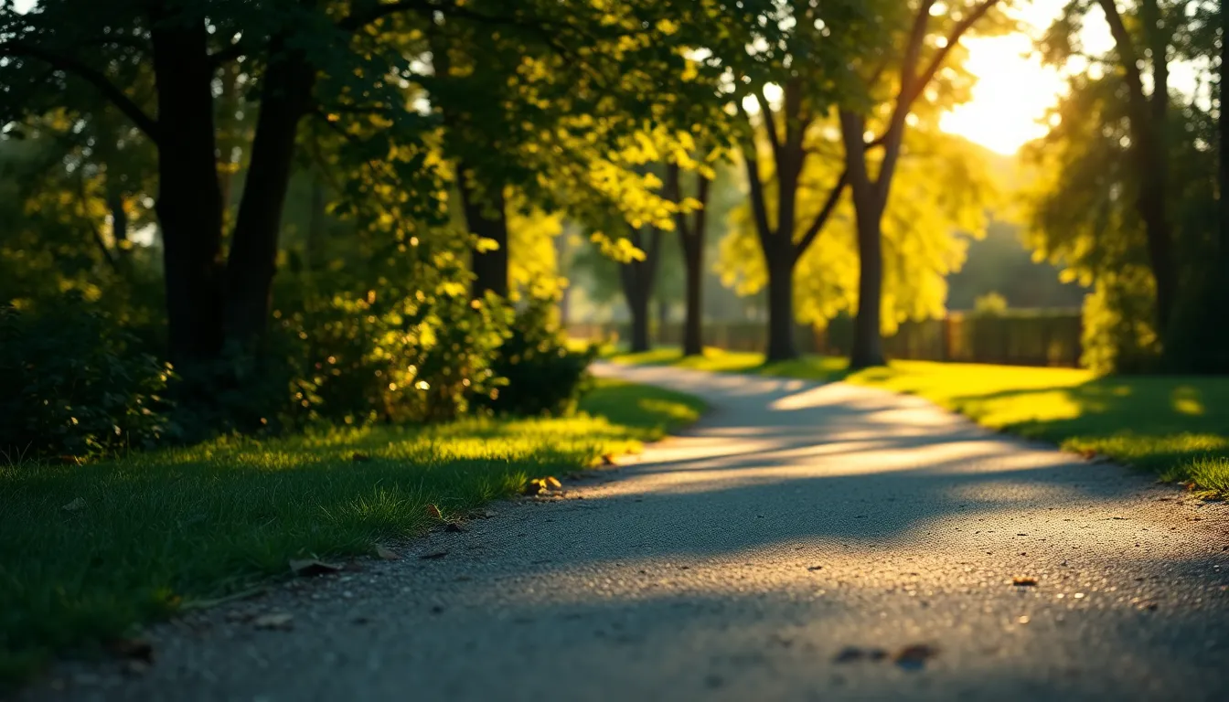 행복하게 산책하는 강아지와 견주