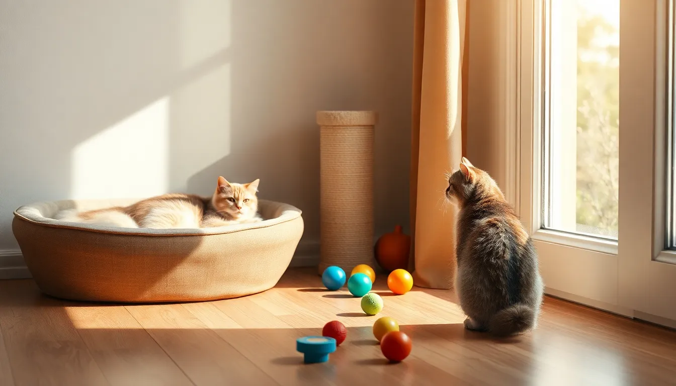 고양이와 집사가 다정하게 교감하는 모습