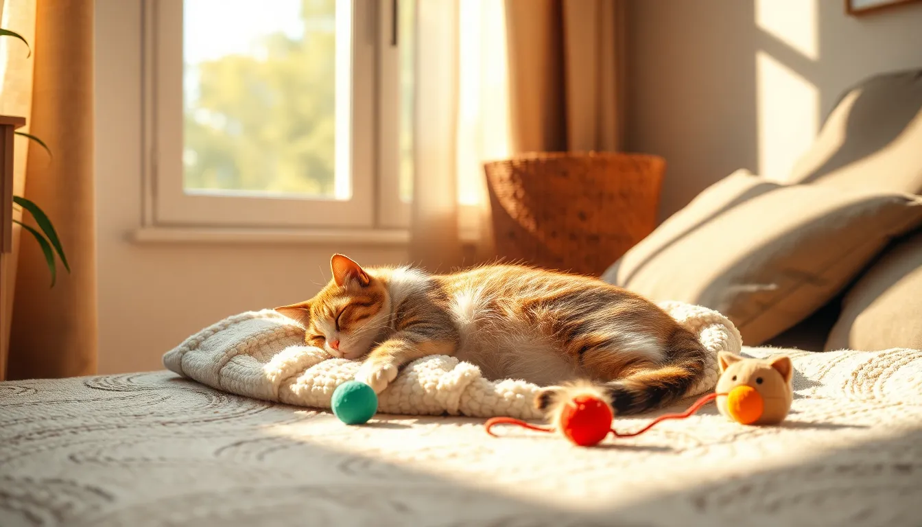 고양이와 주인이 교감하는 모습, 함께 편안하게 휴식하는 장면