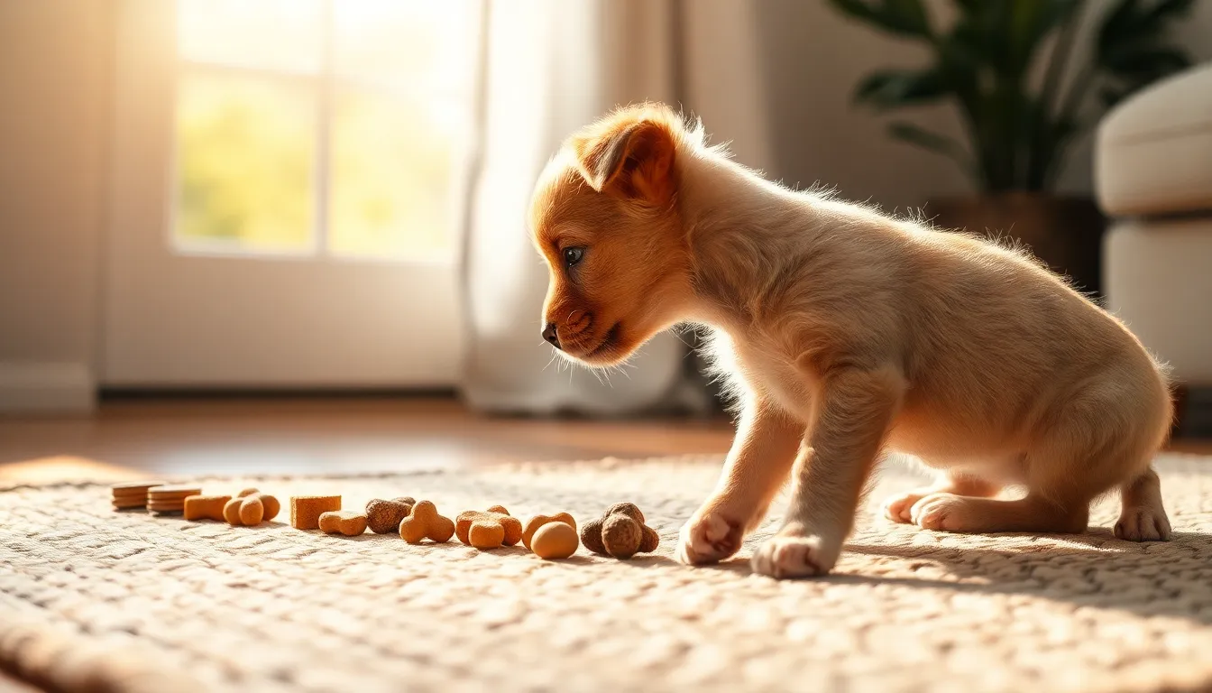 사회화 훈련 중인 강아지