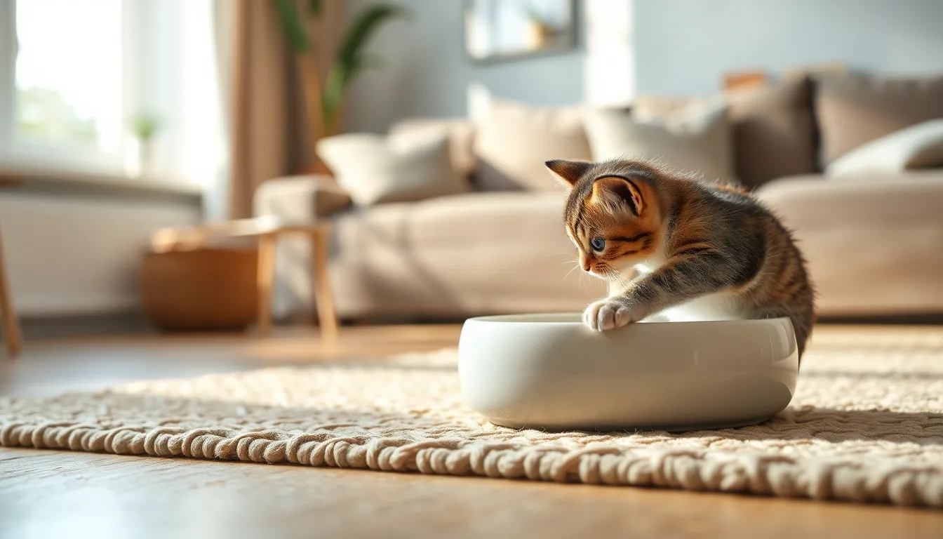 고양이가 장난감을 가지고 노는 모습