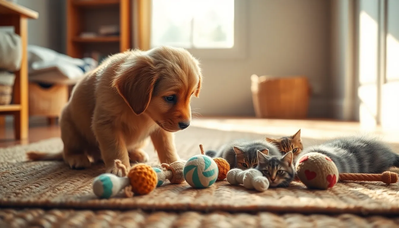 강아지와 고양이가 함께 있는 사진
