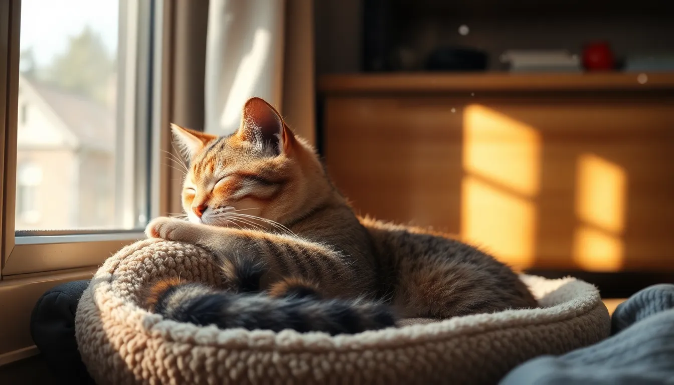 강아지와 고양이가 함께 행복하게 지내는 모습