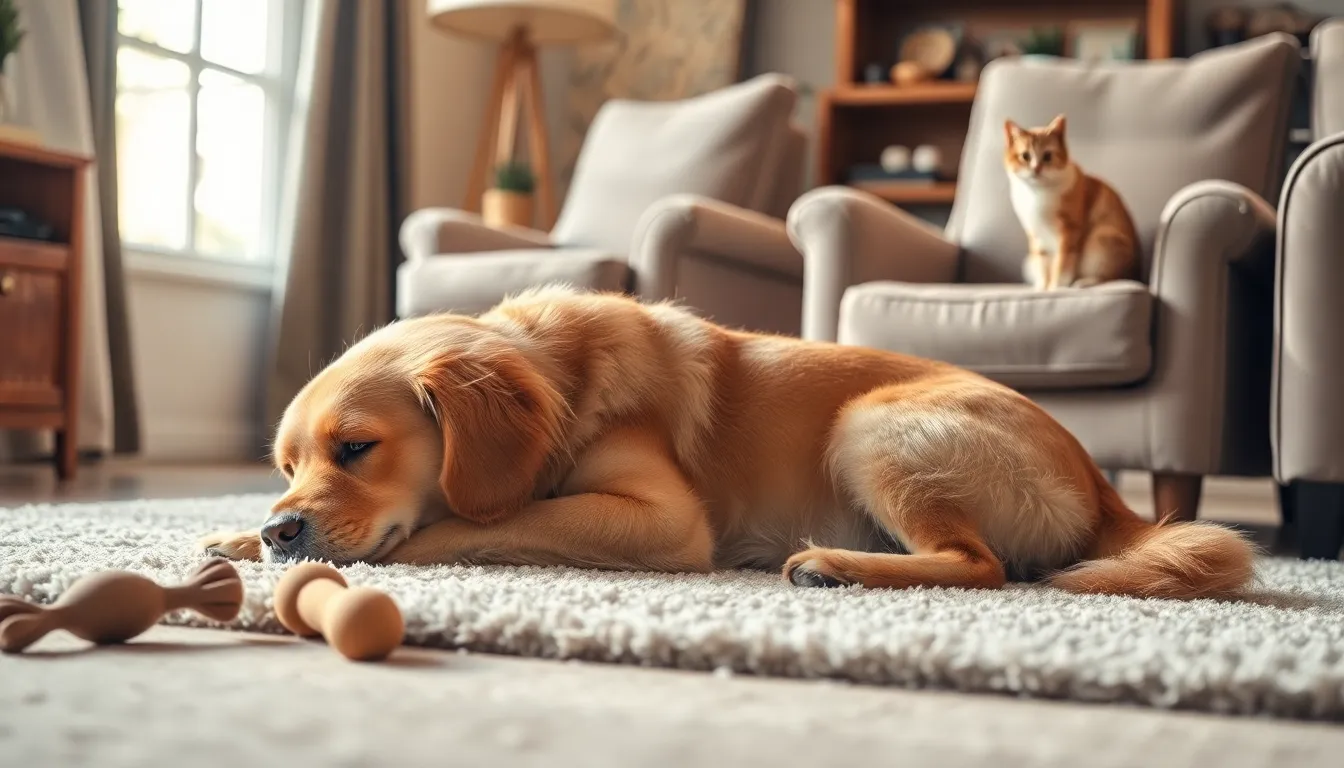행복하게 웃는 강아지가 집사와 교감하는 모습