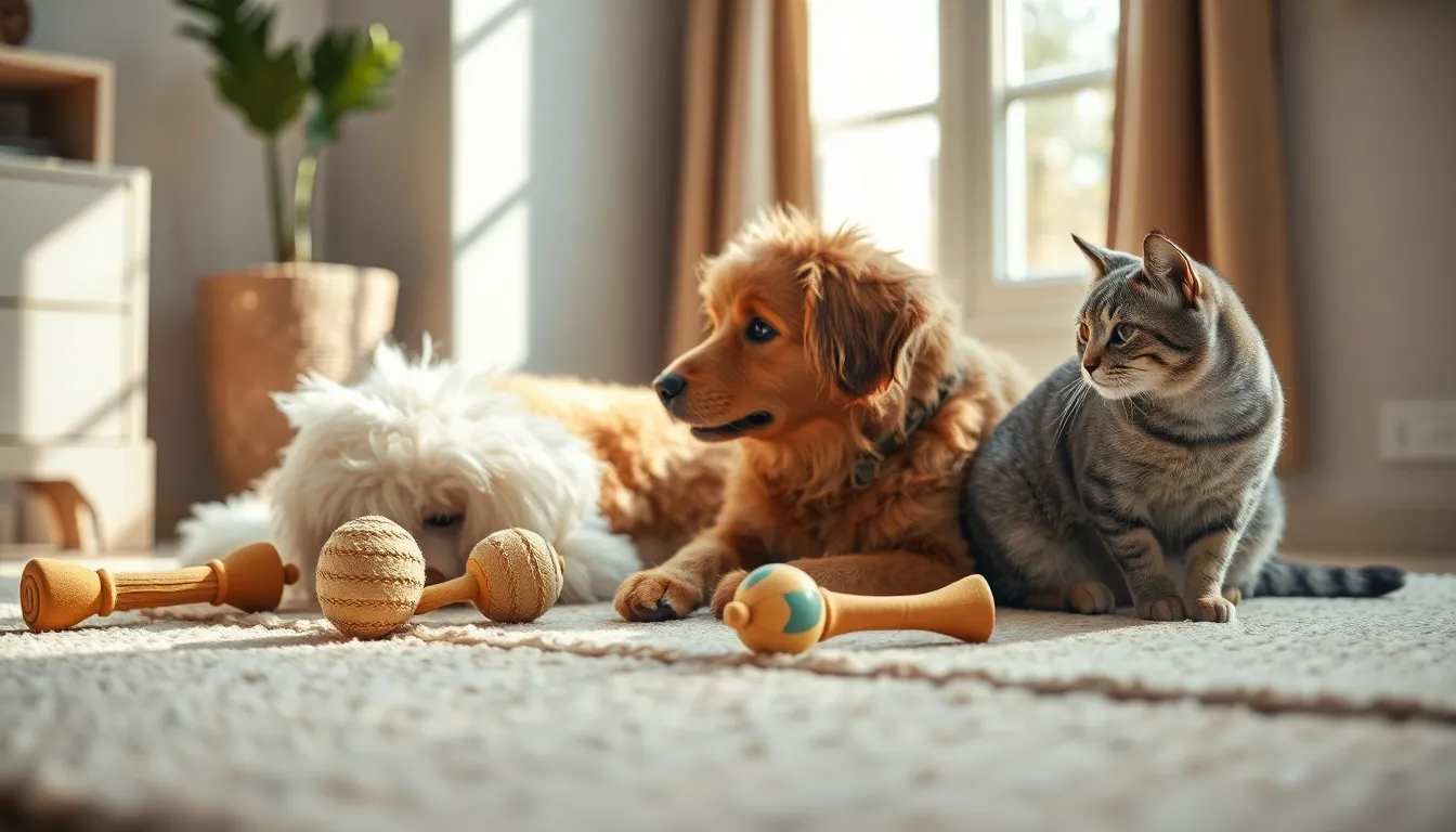 강아지와 고양이가 다정하게 있는 모습