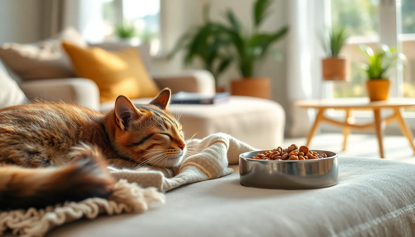 강아지와 고양이가 함께 행복하게 쉬고 있는 모습