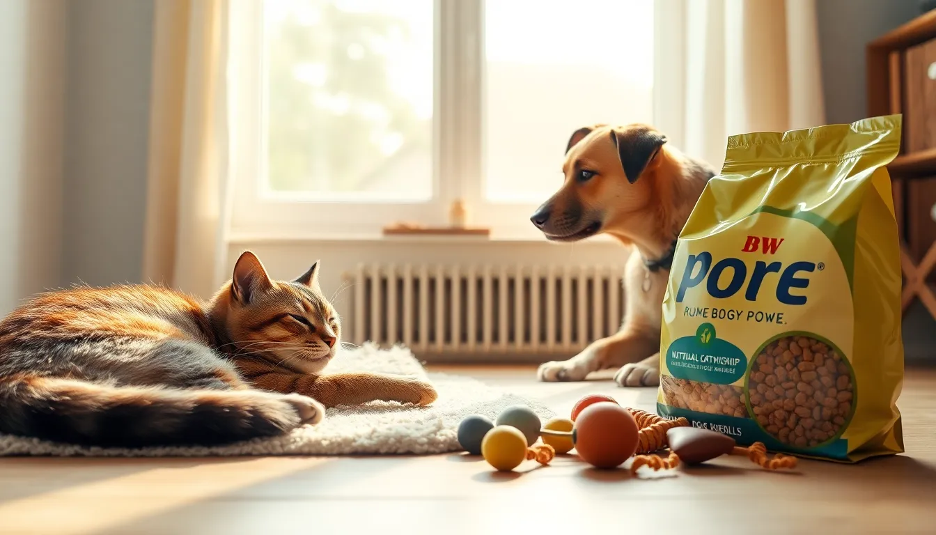 행복해 보이는 강아지와 고양이 이미지