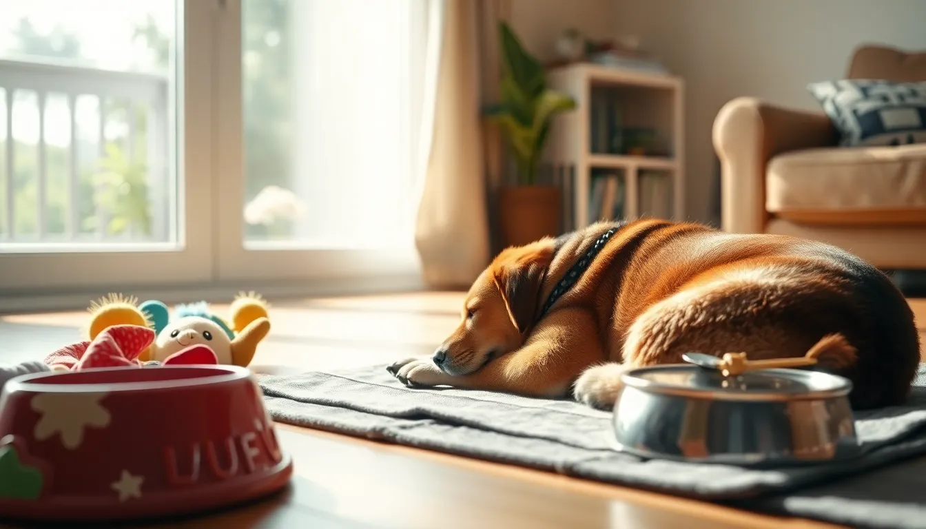 행복하게 뛰어노는 강아지 이미지