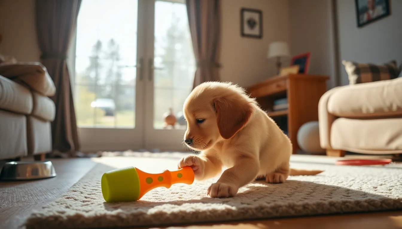 반려동물이 안전하게 놀고 있는 모습