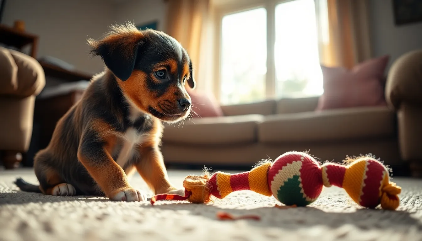 강아지 노즈워크 중인 모습