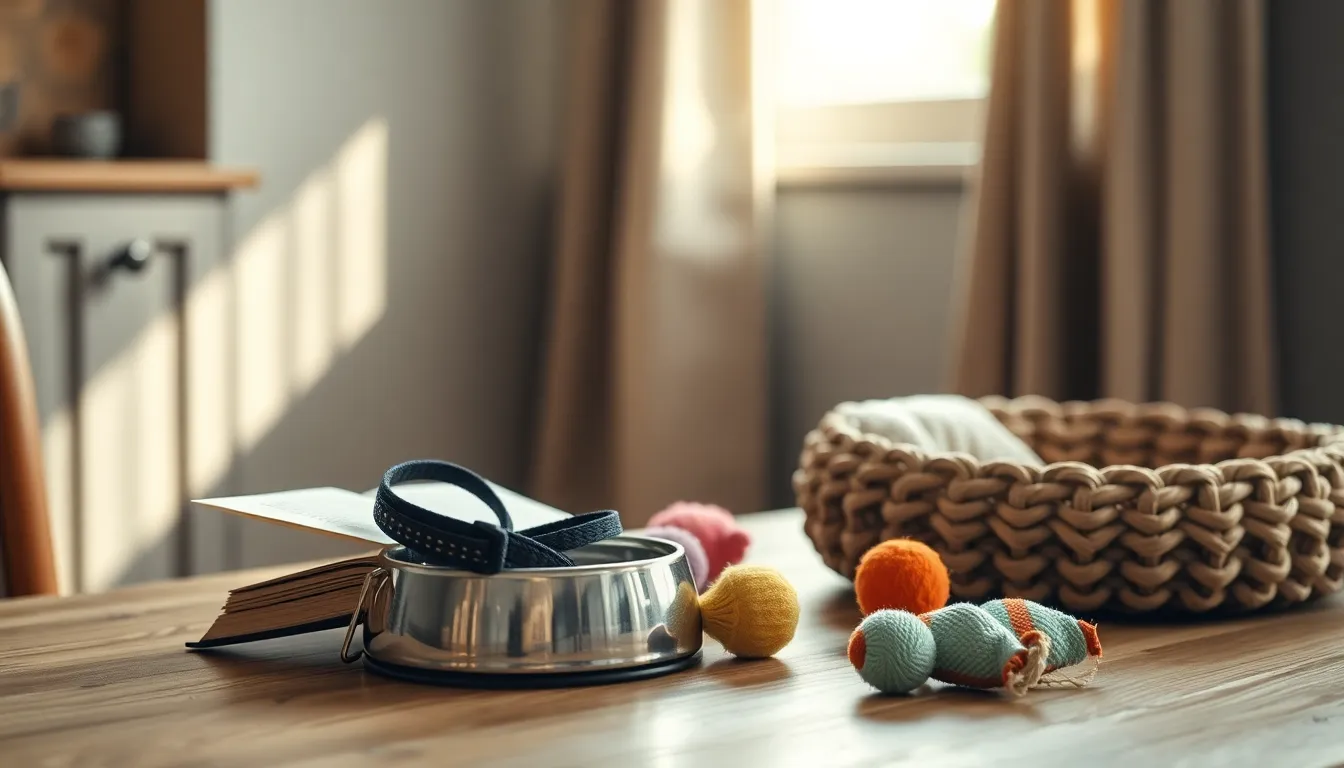 반려동물 등록을 안내하는 보호자와 강아지 이미지