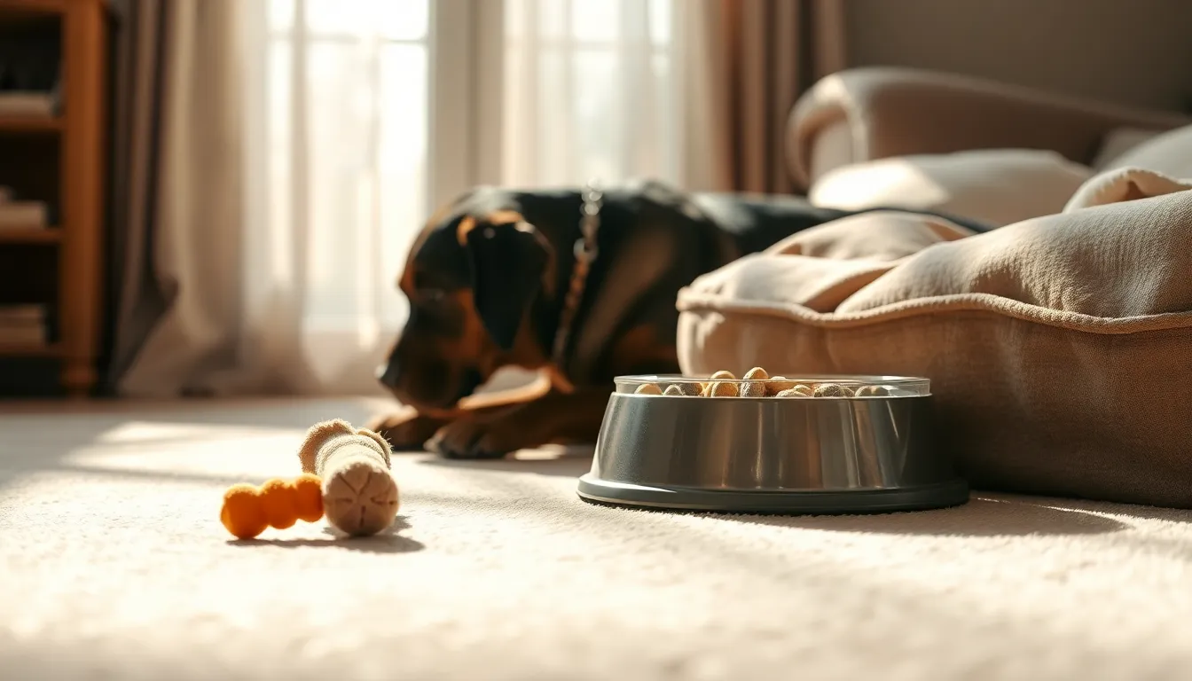 강아지 건강 이상 신호를 살피는 모습