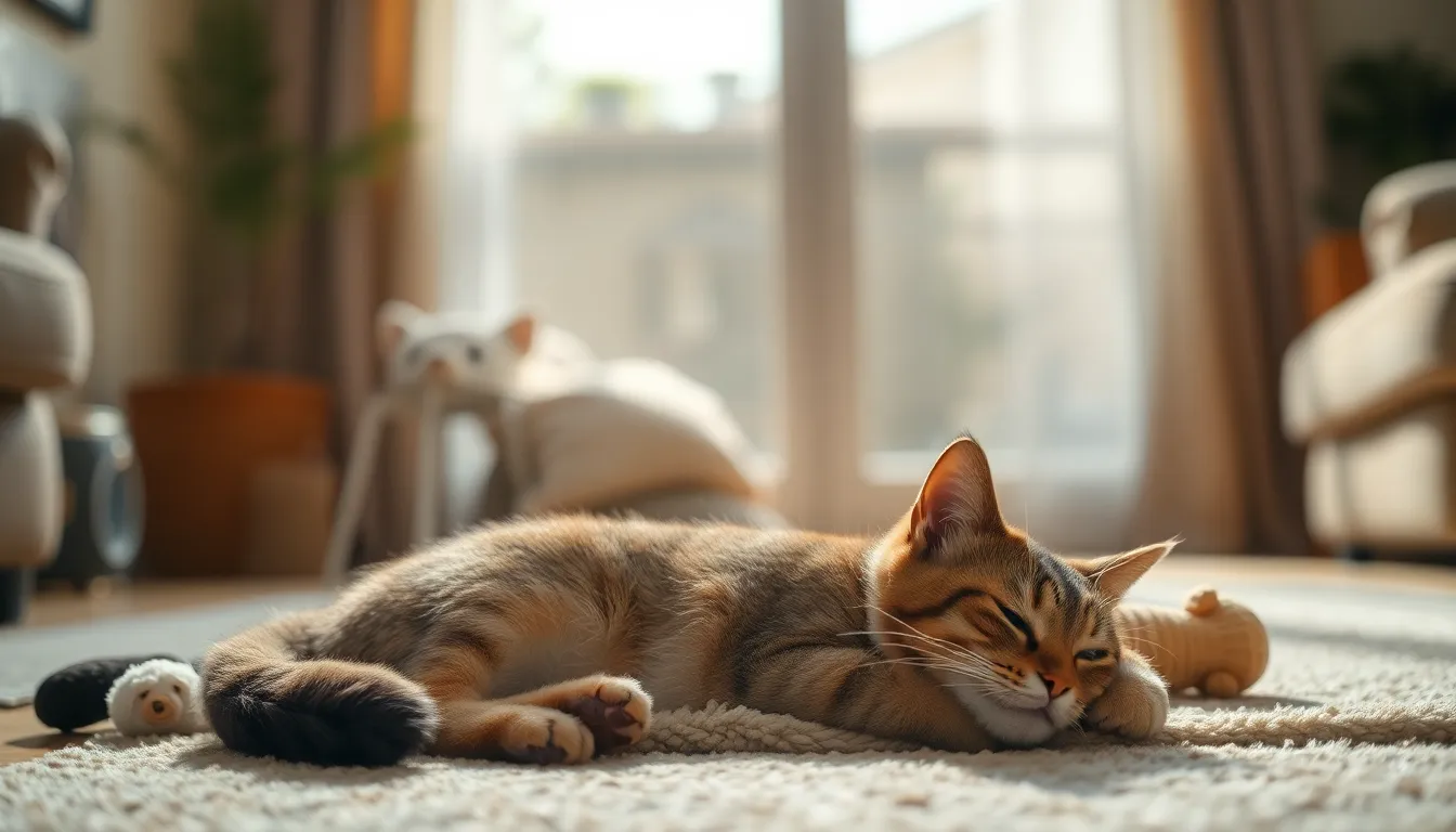강아지와 고양이가 함께 평화롭게 쉬고 있는 모습