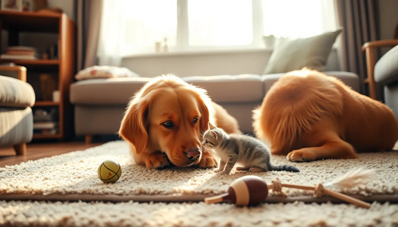 행복한 강아지가 뛰어노는 모습