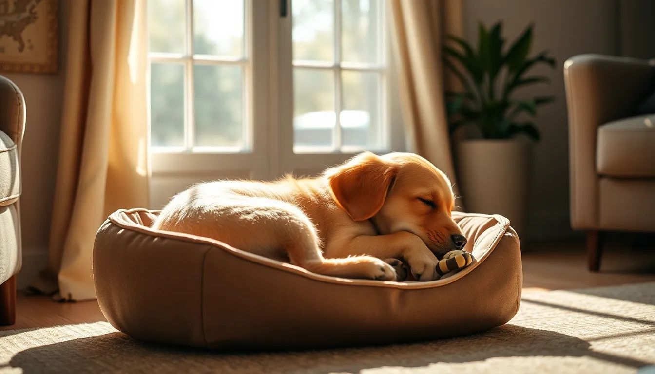 강아지 분리불안 훈련 중인 모습