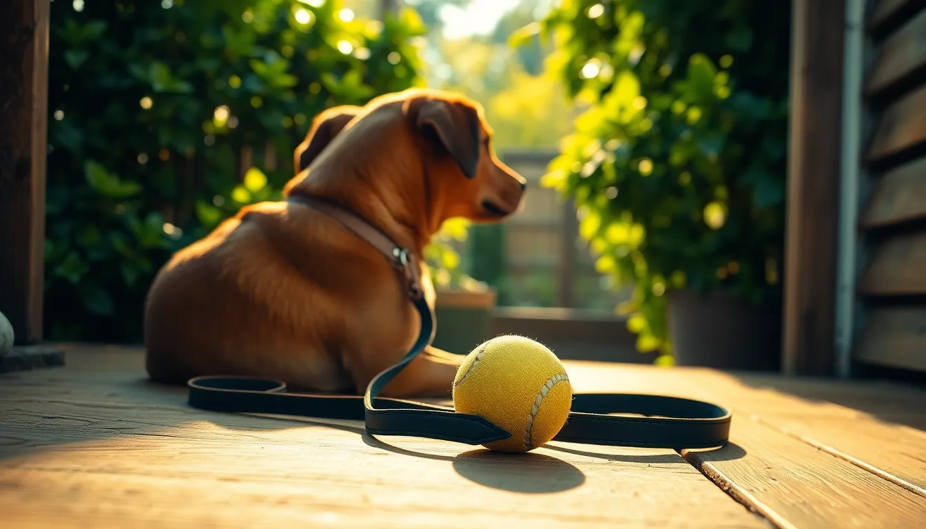 행복하게 산책하는 강아지