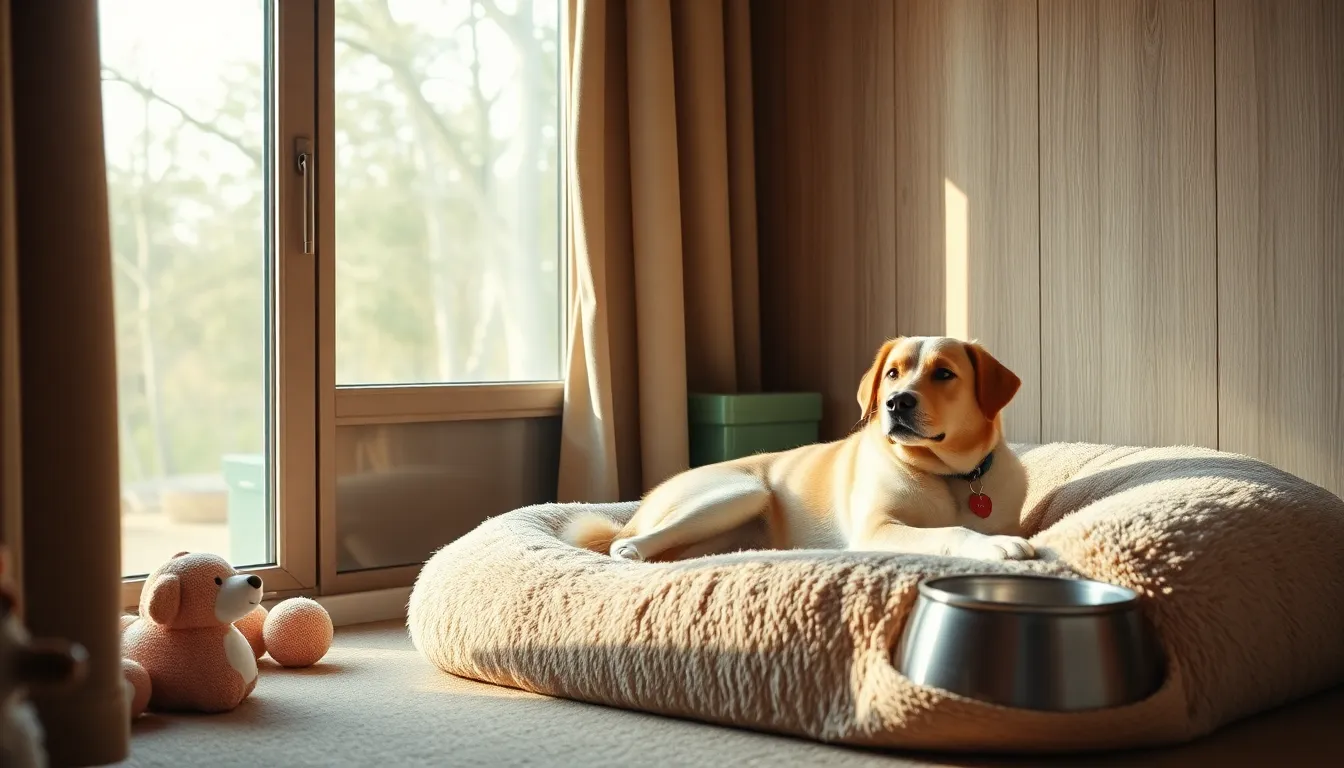 강아지와 고양이가 편안하게 쉬고 있는 모습
