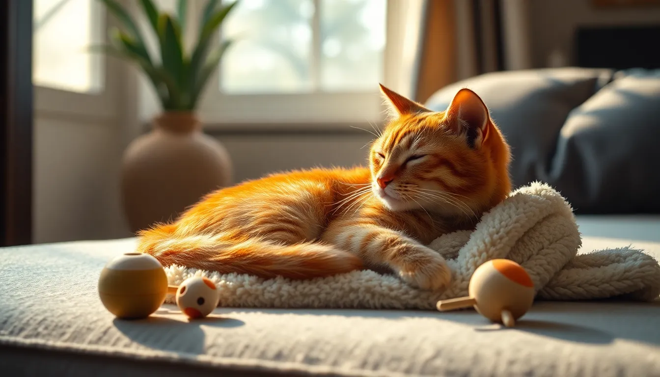 고양이와 주인이 교감하는 모습