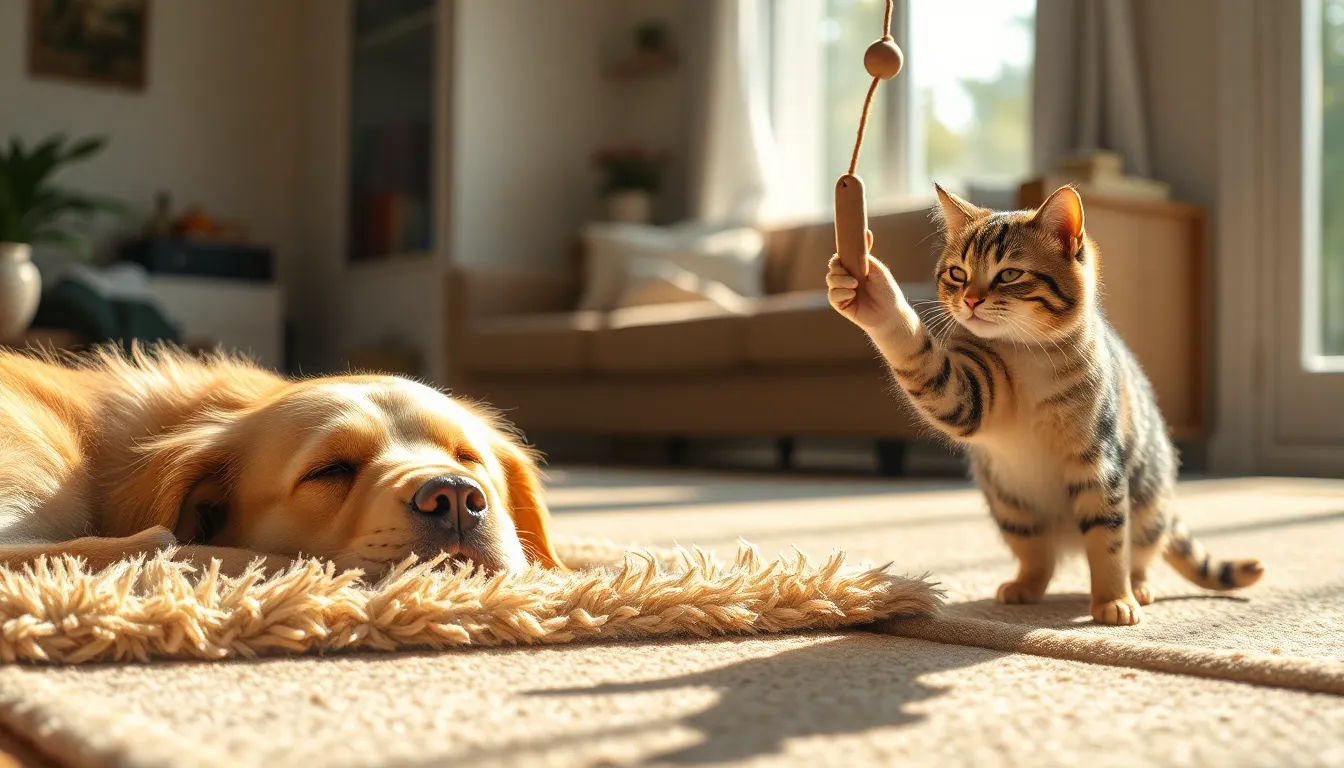 행복하게 뛰어노는 강아지