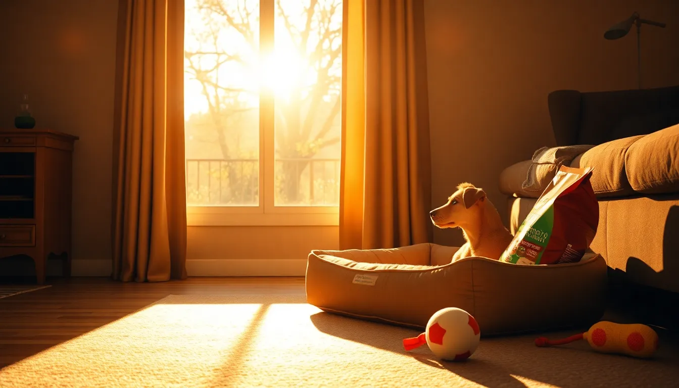 행복하게 쉬고 있는 반려동물