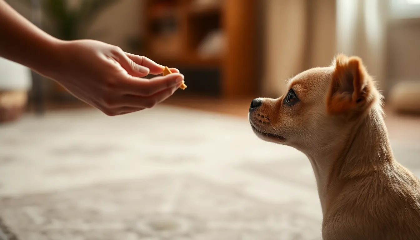 강아지와 행복한 시간을 보내는 주인