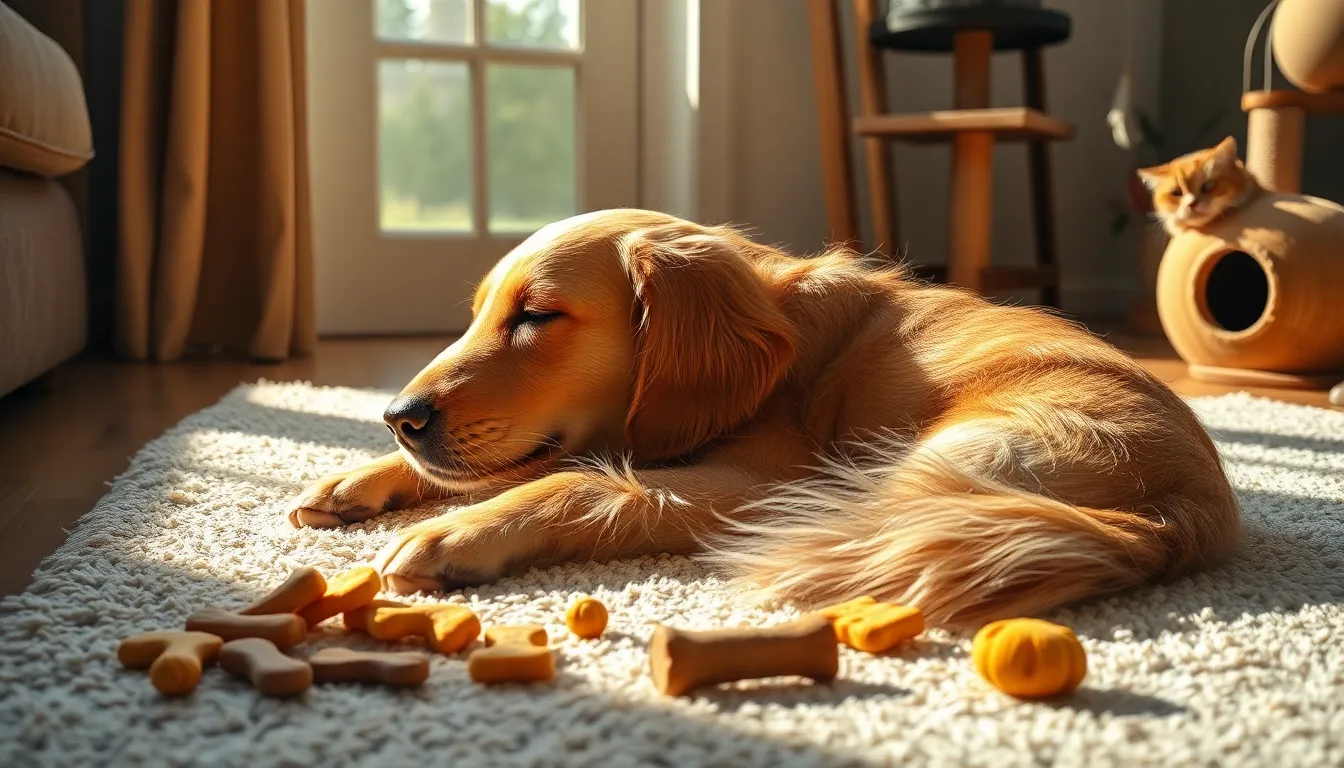강아지와 고양이가 함께 있는 모습