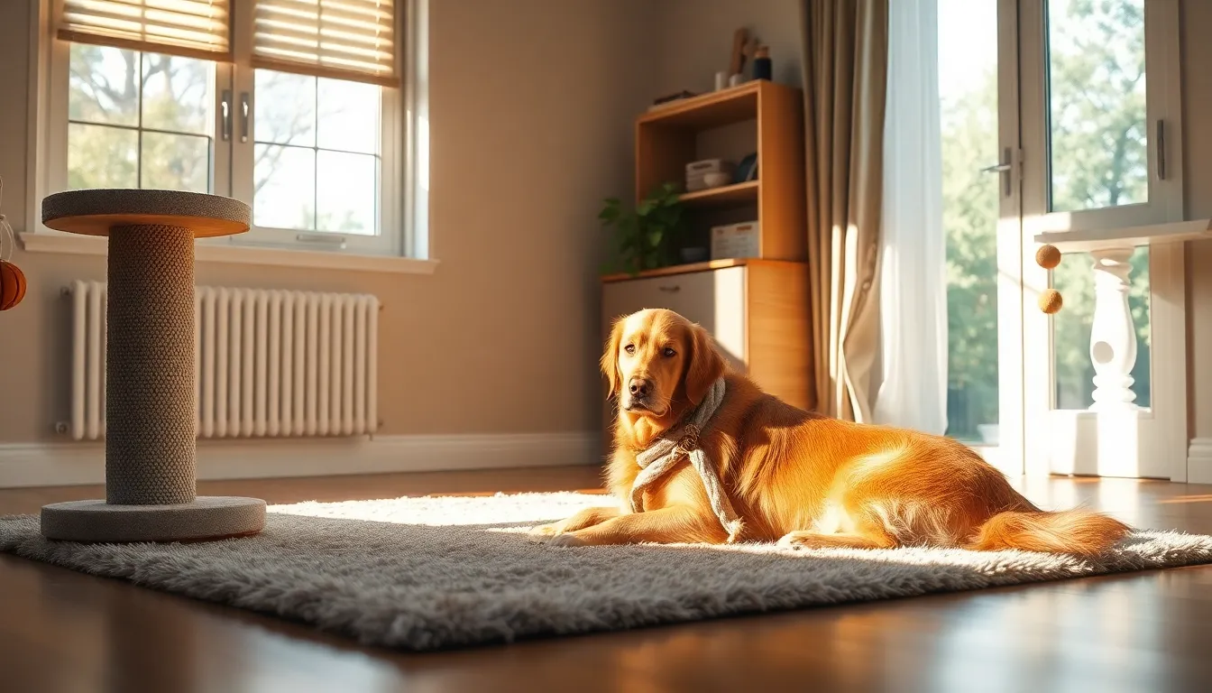 행복한 강아지와 고양이의 모습