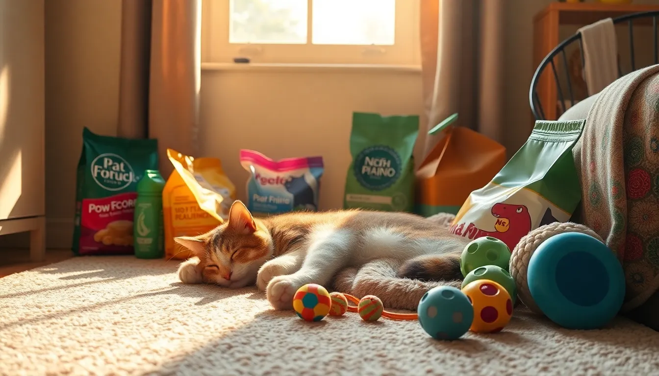 고양이가 장난감으로 즐겁게 노는 모습