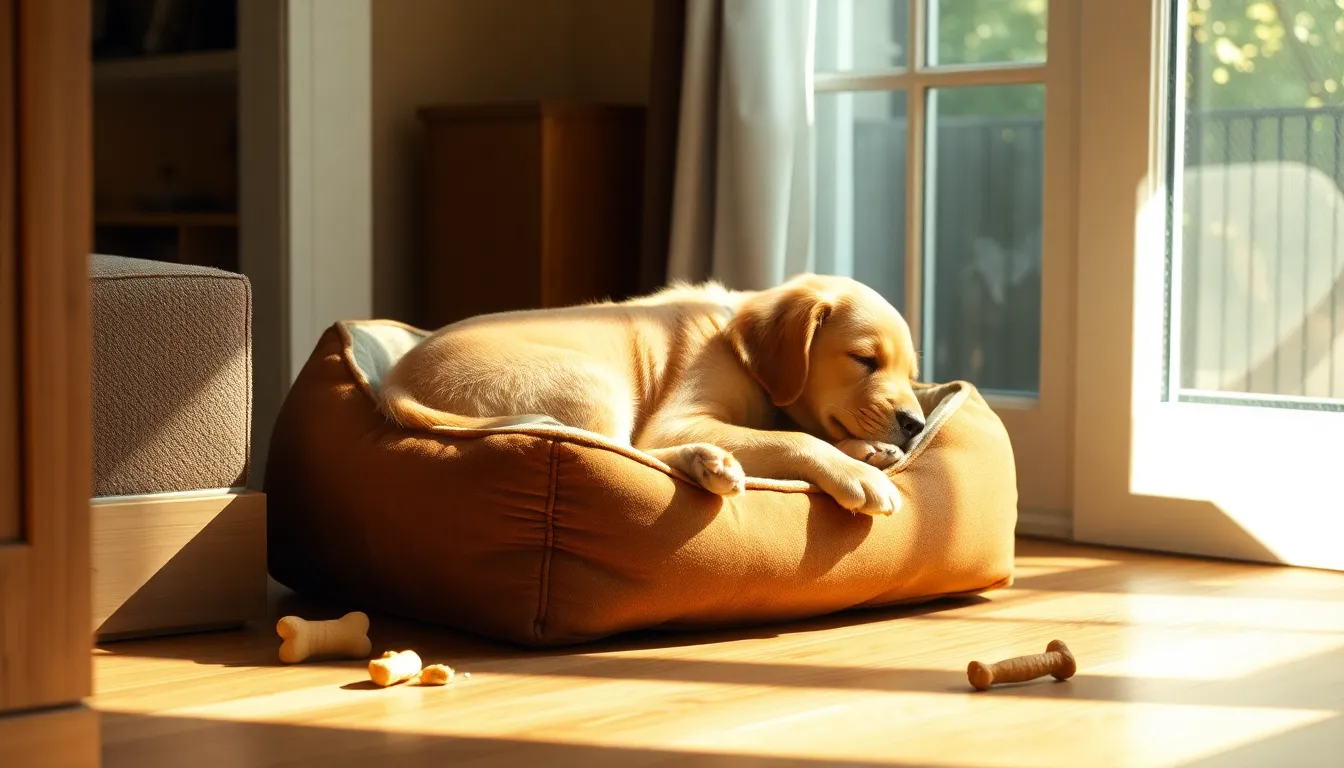 행복하게 앉아있는 강아지 이미지