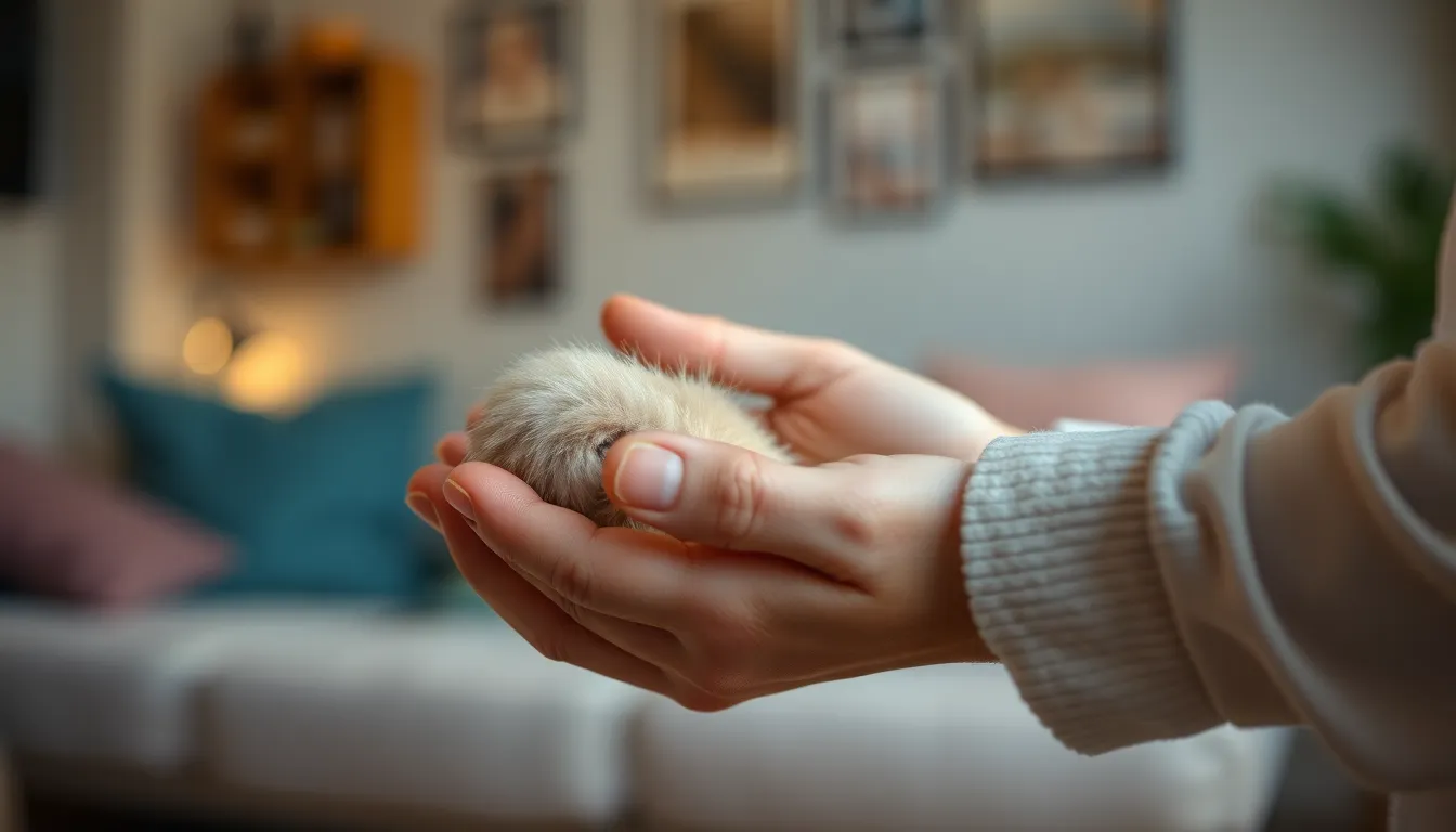 반려동물과 행복하게 놀아주는 모습