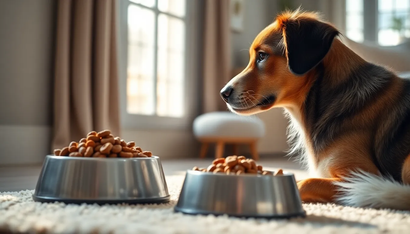 행복해하는 강아지와 반려인이 함께 산책하는 모습