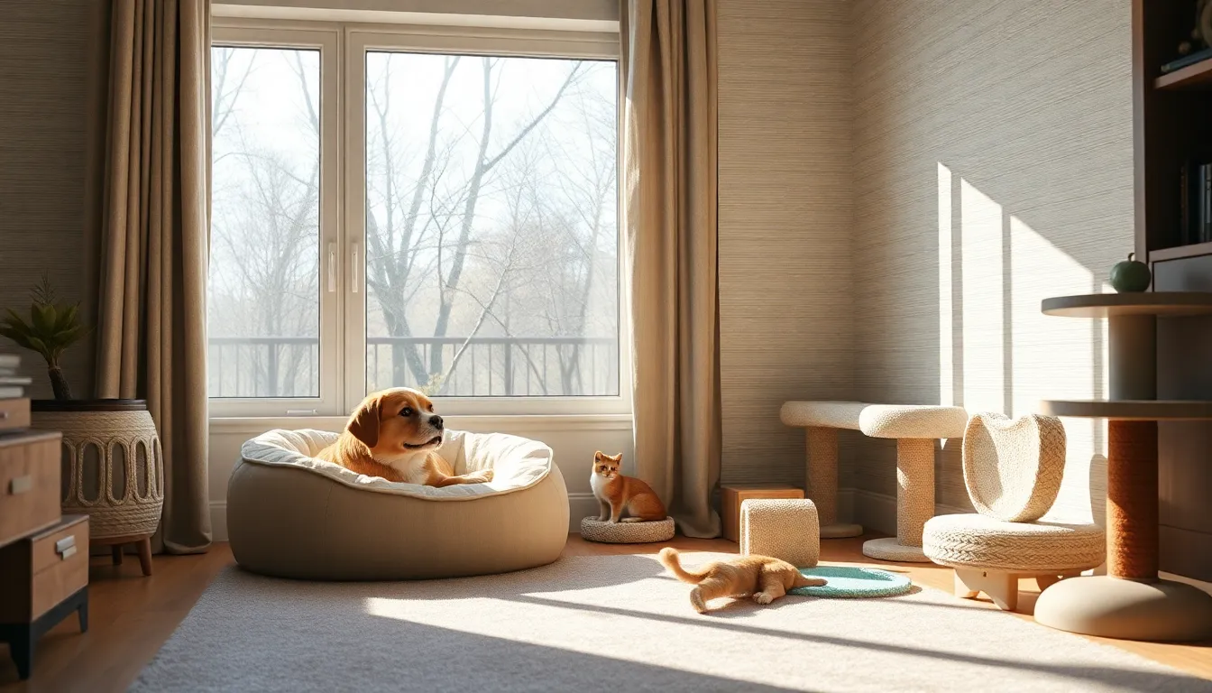 행복한 반려동물과 함께하는 모습